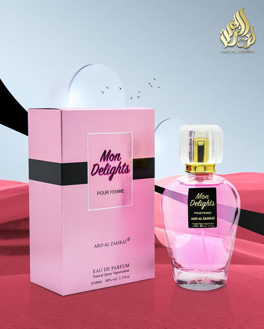 Mon Delights Pour Femme 100 ML – Eau de Parfum Elegant Natural Spray, 6-7 Hour Long-Lasting Fragrance