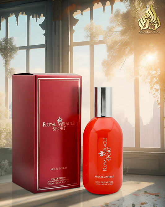 ROYAL MIRACLE SPORT 100 ML – Eau de Parfum Fresh & Energetic Natural Spray, 6-7 Hour Long-Lasting Fragrance